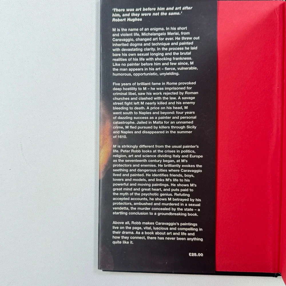 M Peter Robb Caravaggio Biography Hardcover 1st UK Edition 2000 Bloomsbury Art